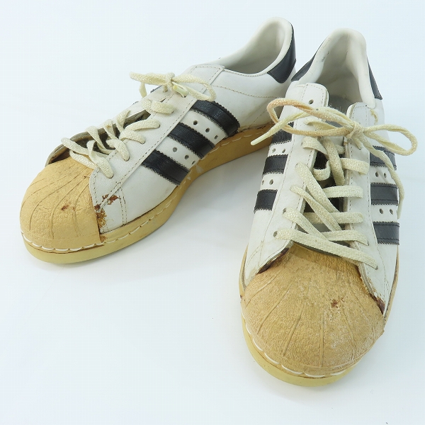 実際に弊社で買取させて頂いた【観賞用】adidas/アディダス 金ベロ/フランス製/ヴィンテージ SUPERSTAR/スーパースター スニーカー 6.5