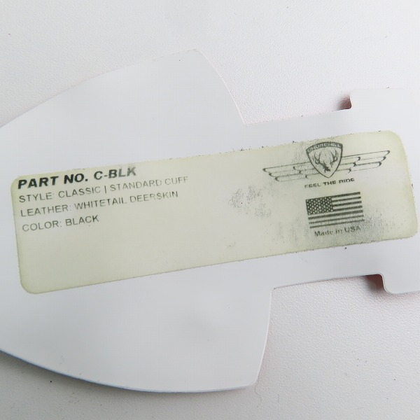 実際に弊社で買取させて頂いたCHURCHILL/チャーチル ディアスキン/鹿革 米国製 グローブ ブラック/Sの画像 7枚目