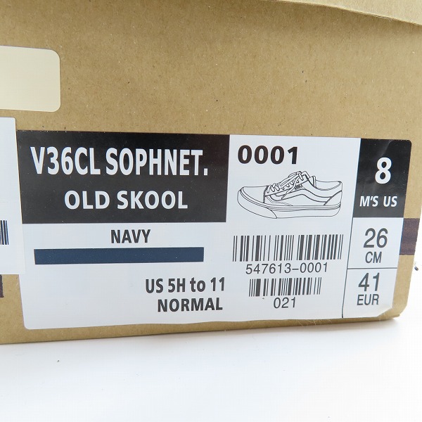 実際に弊社で買取させて頂いたVANS×SOPHNET/ヴァンズ×ソフネット OLD SKOOL オールドスクール V36CL SOPHNET. 547613-0001 /26 の画像 9枚目