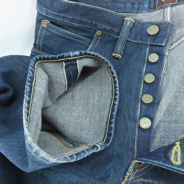 実際に弊社で買取させて頂いたLEE×THE REAL McCOY'S/リー×リアルマッコイズ センター赤タグ デニムパンツ 97111-89 /32の画像 7枚目