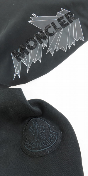 実際に弊社で買取させて頂いたMONCLER/モンクレール MAGLIA CON CAPPUCCIO ラインストーンパーカー G20928G00013/2 の画像 9枚目