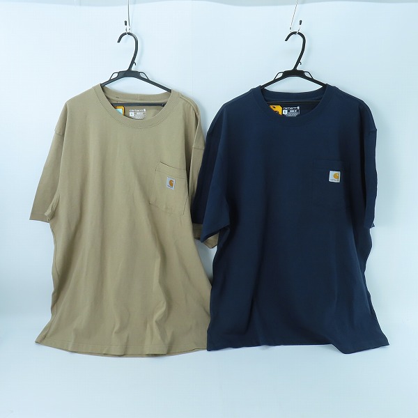 実際に弊社で買取させて頂いた【未使用】 Carhartt/カーハート カットソー 半袖シャツ 2点セット XL