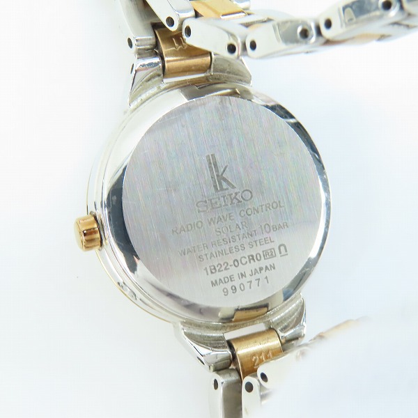 実際に弊社で買取させて頂いたSEIKO/セイコー LUKIA/ルキア 電波ソーラー 時計/ウォッチ 1B22-0CR0の画像 4枚目