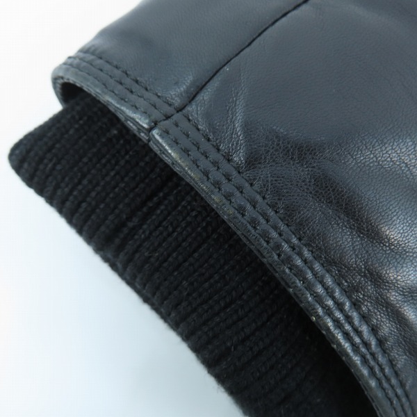 実際に弊社で買取させて頂いたAKM/エーケーエム ラムレザー ダウンジャケット ブラック/Lの画像 7枚目