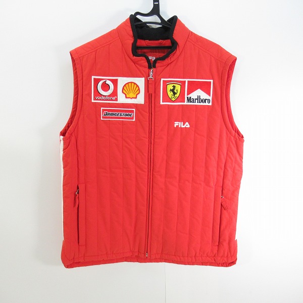 実際に弊社で買取させて頂いたFILA/フィラー FERARRI/フェラーリー Marlboro/Shell Formula1/F1 Racing ベスト /M