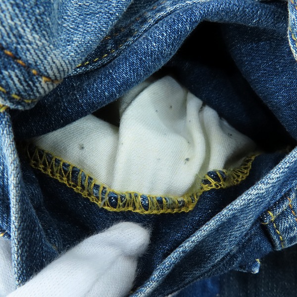 実際に弊社で買取させて頂いたEVISU/エヴィス マルチポケット/プリント デニムジャケット XXLの画像 7枚目