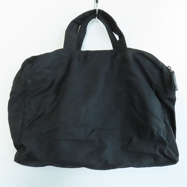 実際に弊社で買取させて頂いたPRADA/プラダ ロゴプレート ナイロン ハンドバッグ ブラックの画像 1枚目