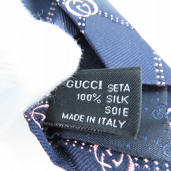 実際に弊社で買取させて頂いたGUCCI/グッチ GG柄 シルク ネクタイの画像 2枚目