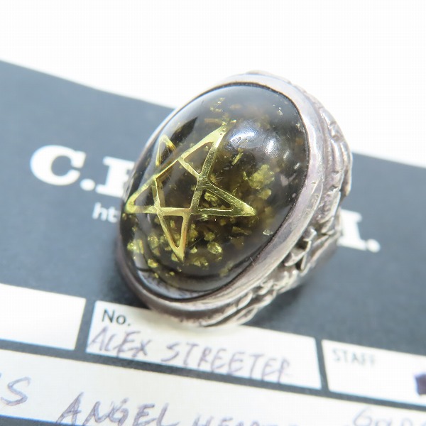 実際に弊社で買取させて頂いた【ギャラ付き】ALEX STREETER/アレックスストリーター エンジェルハートリング 15年限定 GOLD STAR BLACK ONYX GALAXY 16号