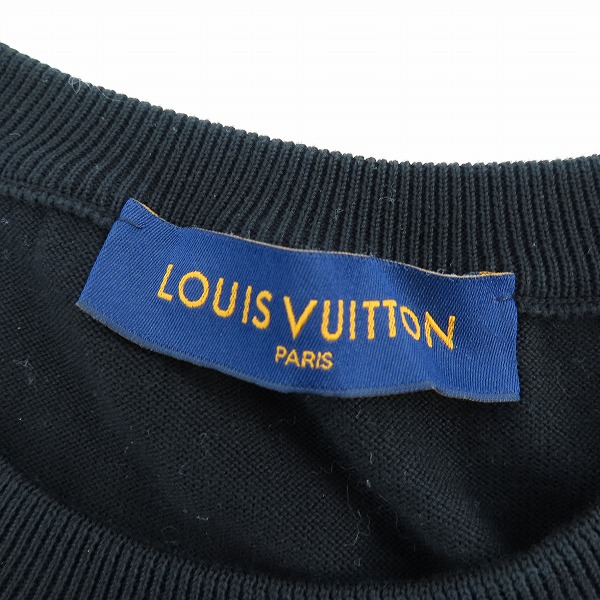 実際に弊社で買取させて頂いた【JPタグ】LOUIS VUITTON/ルイヴィトン ストライプロゴ ニット Tシャツ カットソー RM211 ZLW HKN86W XLの画像 2枚目