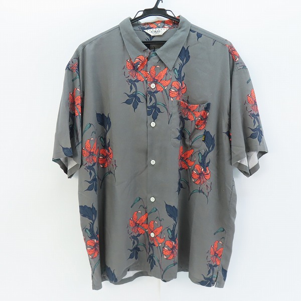 実際に弊社で買取させて頂いたCALEE/キャリー レーヨン混 花柄 半袖シャツ /L