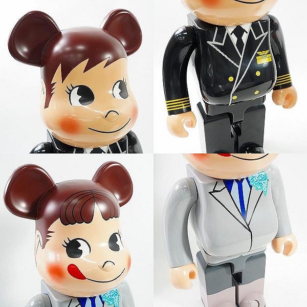 実際に弊社で買取させて頂いた★(3)【未使用】MEDICOM TOY/メディコムトイ BE@RBRICK/ベアブリック ANA CA10代目 ペコちゃん & CAPTAIN ポコちゃん 1000%の画像 4枚目