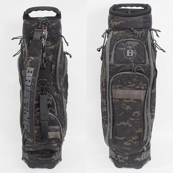 実際に弊社で買取させて頂いたBRIEFING/ブリーフィング CR-5 #02 ゴルフ 9.5型 5分割キャディバッグ マルチカム・ブラック の画像 2枚目