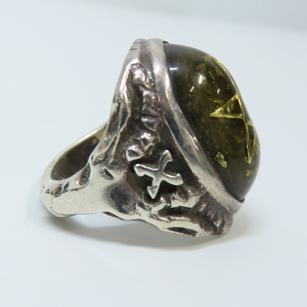 実際に弊社で買取させて頂いた【ギャラ付き】ALEX STREETER/アレックスストリーター エンジェルハートリング 15年限定 GOLD STAR BLACK ONYX GALAXY 16号の画像 4枚目