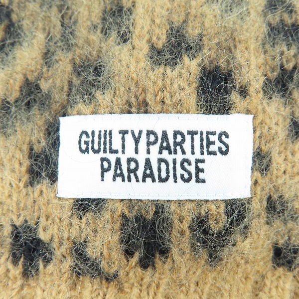 実際に弊社で買取させて頂いたWACKO MARIA/ワコマリア GUILTY PARTIES レオパード/ヒョウ柄 モヘア カーディガン /XLの画像 3枚目