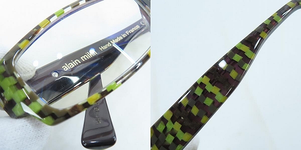 実際に弊社で買取させて頂いたalain mikli/アランミクリ ステンドグラス柄 アイウェア/メガネフレーム AL1048B061の画像 9枚目