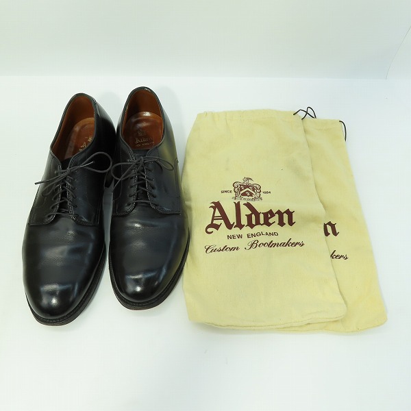 実際に弊社で買取させて頂いたALDEN/オールデン カーフレザー プレーントゥシューズ 53507/10の画像 9枚目