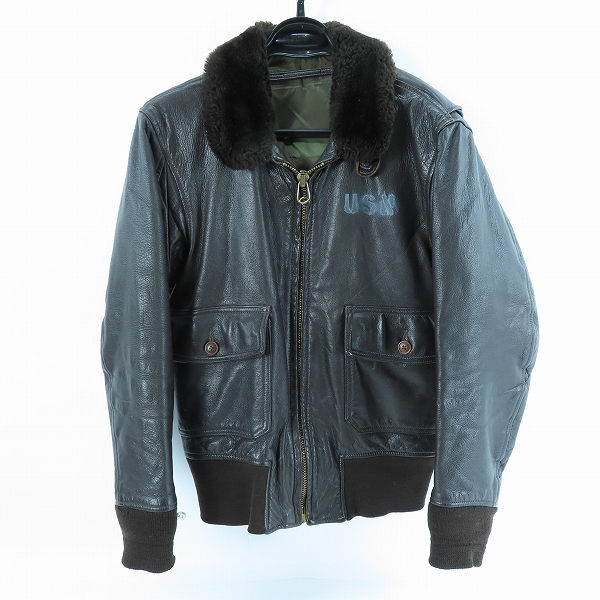 実際に弊社で買取させて頂いた【難有】Schott/ショット G-1 フライトレザージャケット/フライトジャケット/革ジャン