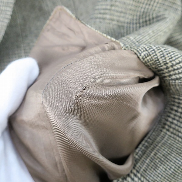 実際に弊社で買取させて頂いたBurberrys/バーバリーズ 千鳥格子 ダブル ジャケット スカート セットアップ 40/42の画像 5枚目