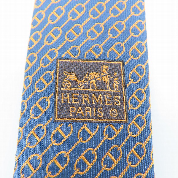 実際に弊社で買取させて頂いたHERMES/エルメス 総柄 シルク ネクタイの画像 5枚目