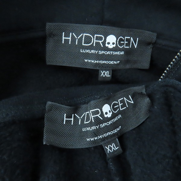 実際に弊社で買取させて頂いたHYDROGEN/ハイドロゲン スタッズ ジップアップ パーカー/スウェットパンツ セットアップ/XXLの画像 3枚目