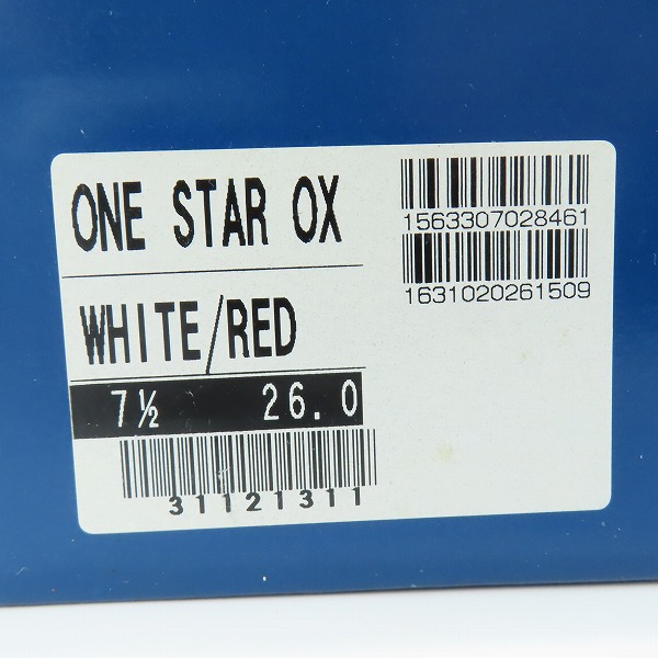 実際に弊社で買取させて頂いた【未使用】CONVERSE/コンバース MADE IN JAPAN/メイドインジャパン/日本製 ONE STAR/ワンスター/7.5の画像 9枚目