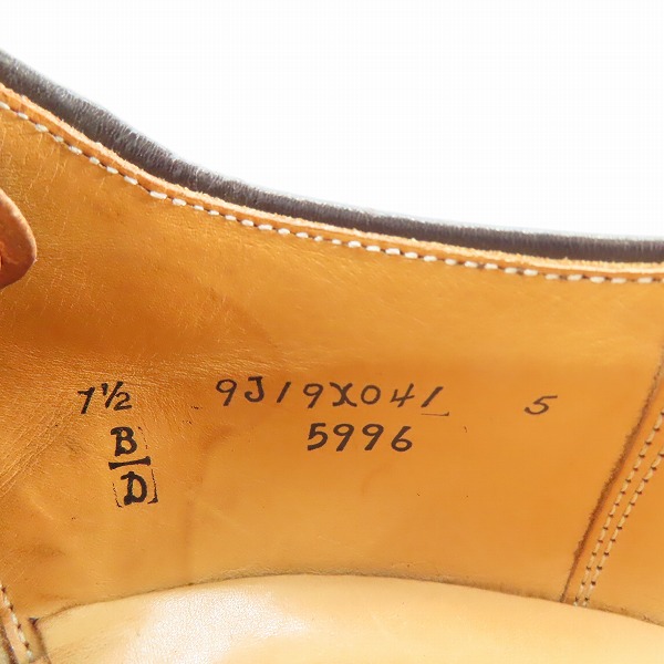 実際に弊社で買取させて頂いたALDEN×BARNEYS NEWYORK/オールデン×バーニーズニューヨーク コードバン サドル シューズ 5996/7.5の画像 5枚目