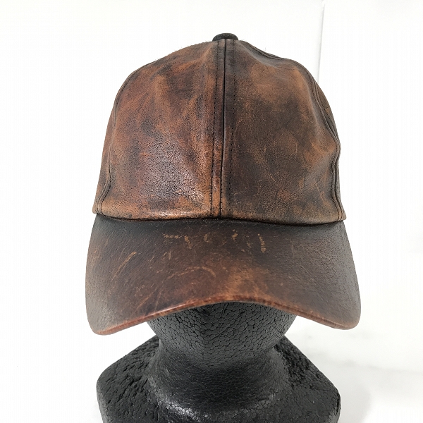 実際に弊社で買取させて頂いたCA4LA/カシラ レザー  6パネル キャップの画像 1枚目