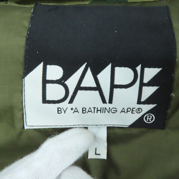 実際に弊社で買取させて頂いたBAPE BY A BATHING APE/アベイシングエイプ 1ST CAMO ファーフーデッド ダウンジャケット Lの画像 3枚目