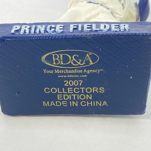 実際に弊社で買取させて頂いたBD&A 2007 コレクターズ ボブルヘッド ミルウォーキー・ブリュワーズ PRINCE FIELDER/プリンス・フィルダー フィギュアの画像 3枚目
