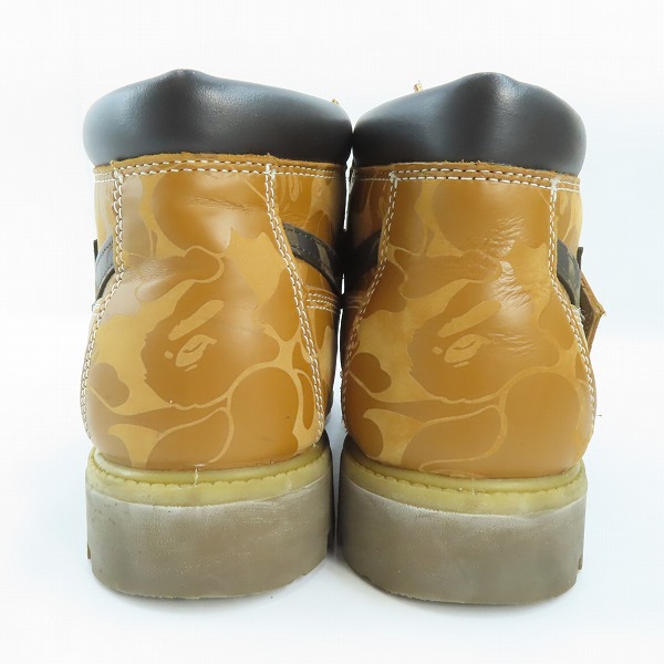 実際に弊社で買取させて頂いたA BATHING APE×Timberland/アベイシングエイプ×ティンバーランド カモフラ プレミアム チャッカブーツ A2QBX A5959/27.0の画像 1枚目