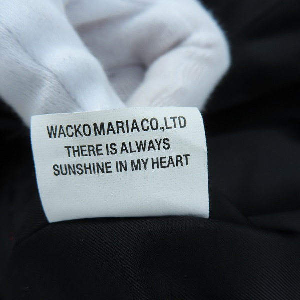 実際に弊社で買取させて頂いた【未使用】WACKO MARIA/ワコマリア 24FW LEATHER VARSITY JACKET スタジャン 24FW-WMO-BL16/Lの画像 4枚目