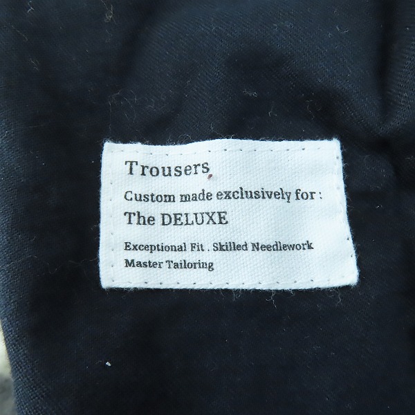 実際に弊社で買取させて頂いたDELUXE/デラックス チェック柄 ウール イージーパンツ D4184 /XLの画像 4枚目