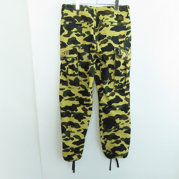 実際に弊社で買取させて頂いたA BATHING APE/アベイジングエイプ  迷彩 カーゴ ロングパンツ 001PTJ201002M/Mの画像 1枚目
