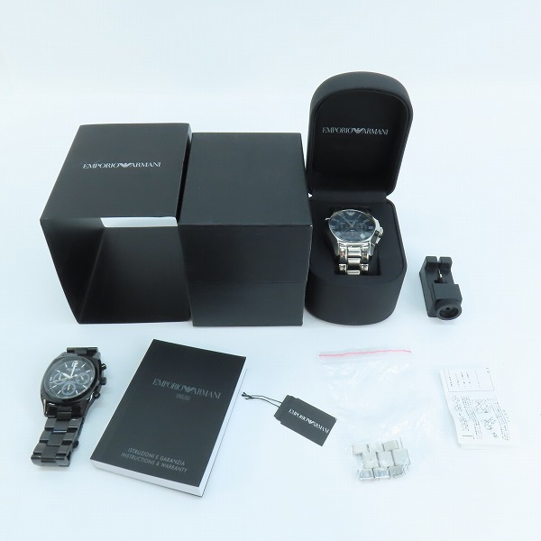 実際に弊社で買取させて頂いたEMPORIO ARMANI/エンポリオアルマーニ BROOKIANA/ブルッキアーナ  腕時計 2点セット【動作未確認】の画像 8枚目