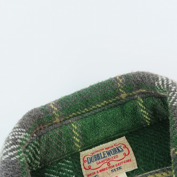 実際に弊社で買取させて頂いたDUBBLEWORKS/ダブルワークス ネルシャツ ヘビーネルシャツ/40 2点セットの画像 3枚目