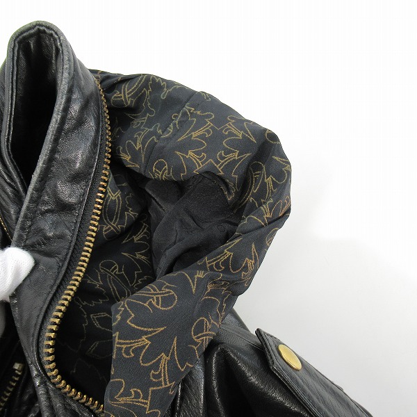 実際に弊社で買取させて頂いたSWAGGER/スワッガー レザー ブルゾン SWGJKT-299/Mの画像 8枚目