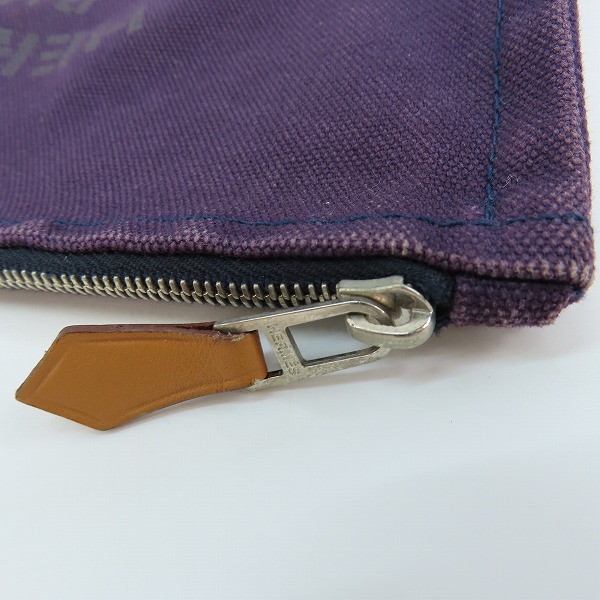 実際に弊社で買取させて頂いたHERMES/エルメス ヨッティングGM キャンバス ポーチの画像 6枚目