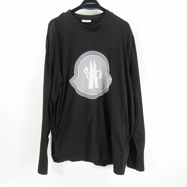 実際に弊社で買取させて頂いた【JPタグ】MONCLER/モンクレール ロゴ 長袖Tシャツ/ロンT ブラック H10918D00005/XXL