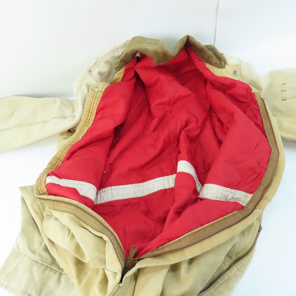 実際に弊社で買取させて頂いたCarhartt/カーハート ダック地 コーデュロイ襟 つなぎ/オールインワン ベージュの画像 4枚目