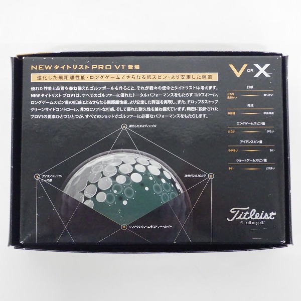実際に弊社で買取させて頂いた【未使用/オウンネーム】Titleist/タイトリスト PRO V1 ゴルフボール ホワイト 1ダースの画像 4枚目