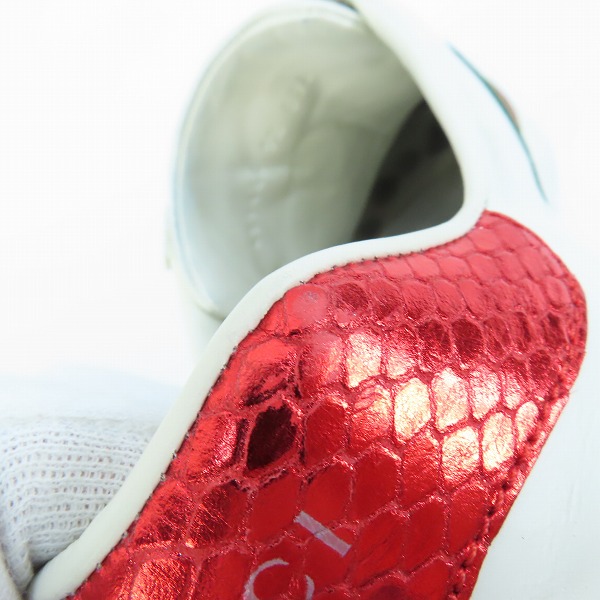 実際に弊社で買取させて頂いたGUCCI/グッチ エース シェリーライン エンブロイダリー レザースニーカー 429446/9.5の画像 6枚目