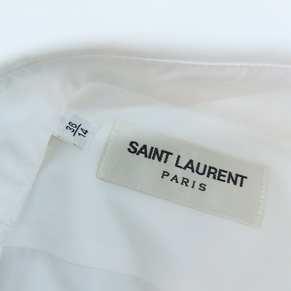 実際に弊社で買取させて頂いた(1)【未使用/JPタグ】SAINT LAURENT/サンローラン 19SS プレーン 長袖シャツ 536096 Y216W/36の画像 2枚目