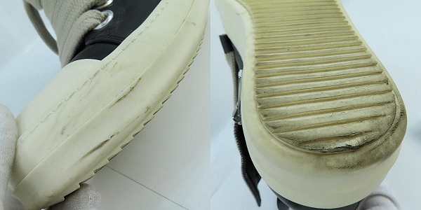 実際に弊社で買取させて頂いたRick Owens/リックオウエンス JUMBO LACE/ジャンボレース ハイカットスニーカー RU02D6892/42の画像 7枚目