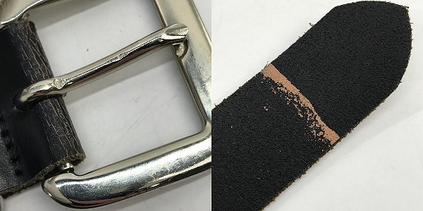 実際に弊社で買取させて頂いた【JPタグ】DIESEL/ディーゼル チェーン装飾 レザーベルト 90cm の画像 8枚目