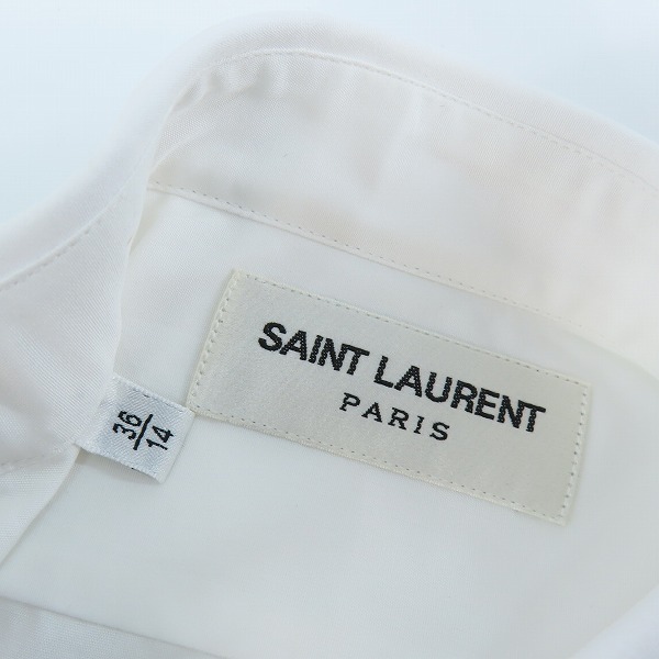 実際に弊社で買取させて頂いた(1)【未使用】SAINT LAURENT/サンローラン 17SS コットン ドレスシャツ 347342 YM16Q/36の画像 2枚目