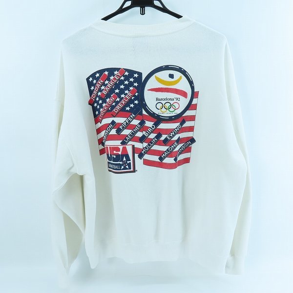 実際に弊社で買取させて頂いたSALEM/サレム ビンテージ 1992年 バルセロナ五輪 バスケット ドリームチーム プリント スウェットトレーナー/XLの画像 1枚目