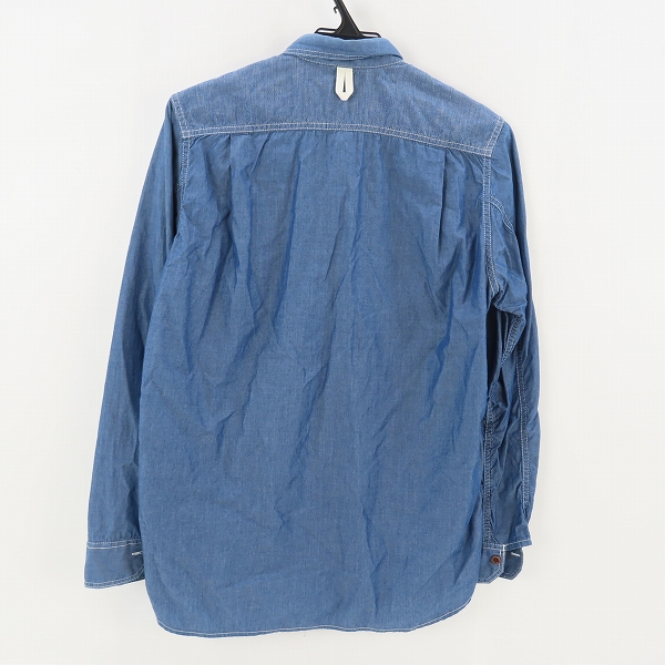 実際に弊社で買取させて頂いたJUNYA WATANABE COMME des GARCONS MAN/ギャルソンマン AD2020 綿インディゴシャンブレー×綿ヒッコリー シャツ WG-B904/Sの画像 1枚目