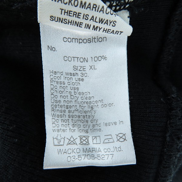 実際に弊社で買取させて頂いたWACKO MARIA/ワコマリア GUILTY PARTIES HEAVY WEIGHT PULLOVER HOODED SWEATSHIRT プルオーバー パーカー/XLの画像 4枚目