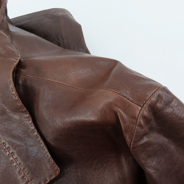 実際に弊社で買取させて頂いたPaul Smith collection /ポールスミス コレクション 羊革/ラムレザー テーラードジャケット/LXの画像 5枚目